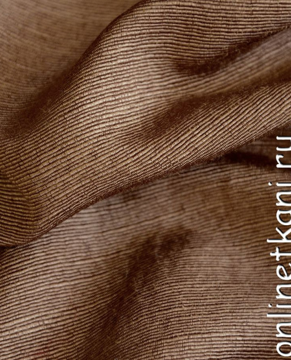 Ткань Шелк "Французское пальто" 0155 цвет коричневый картинка 1