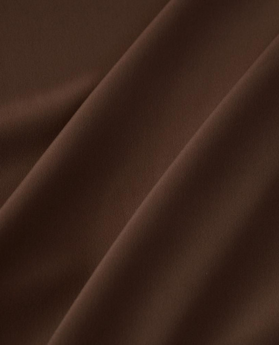 Последний отрез-2.2м Ткань Плательная Шелк  10307 цвет коричневый картинка 2