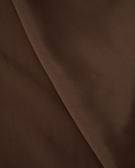 Последний отрез-2.2м Ткань Плательная Шелк  10307 цвет коричневый картинка 1