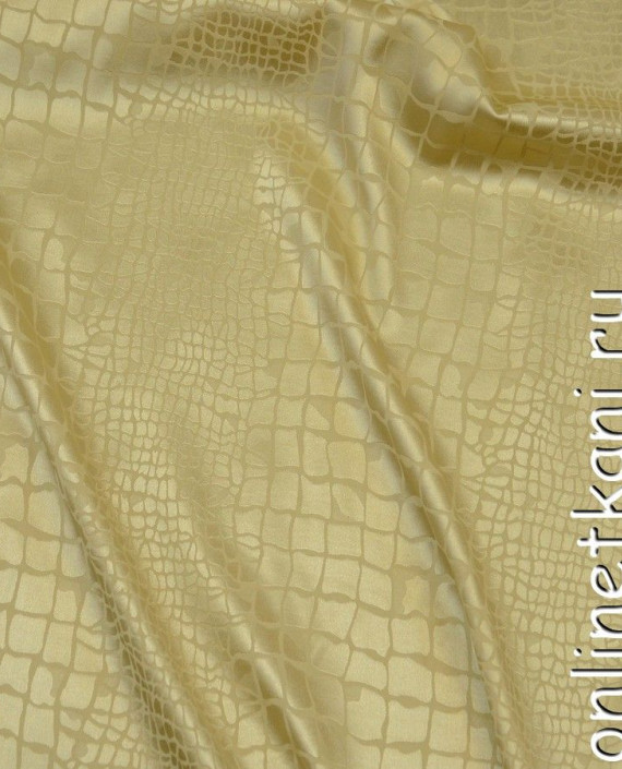 Ткань Шелк Жаккард 0198 цвет золотой анималистический картинка