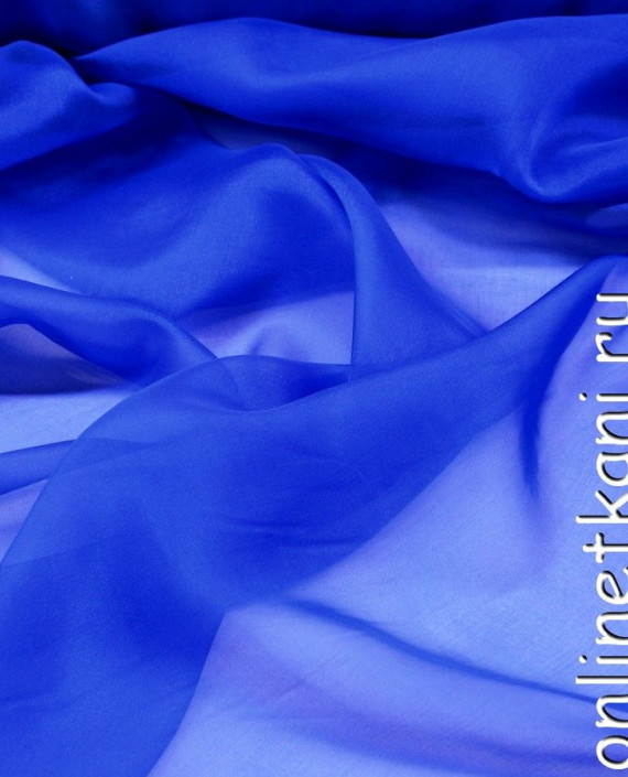 Ткань Шелк Шифон "Хэби" 0219 цвет синий картинка