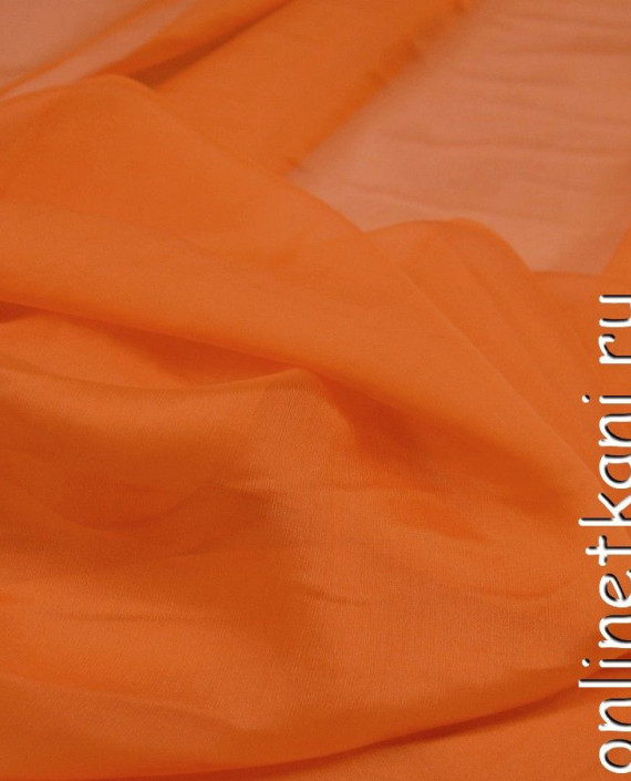 Ткань Шелк Шифон "Хайкоу" 0227 цвет оранжевый картинка