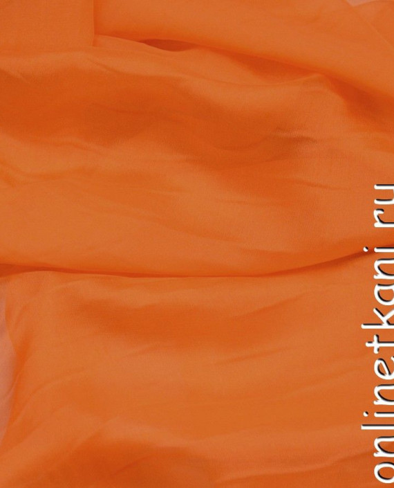 Ткань Шелк Шифон "Хайкоу" 0227 цвет оранжевый картинка 2