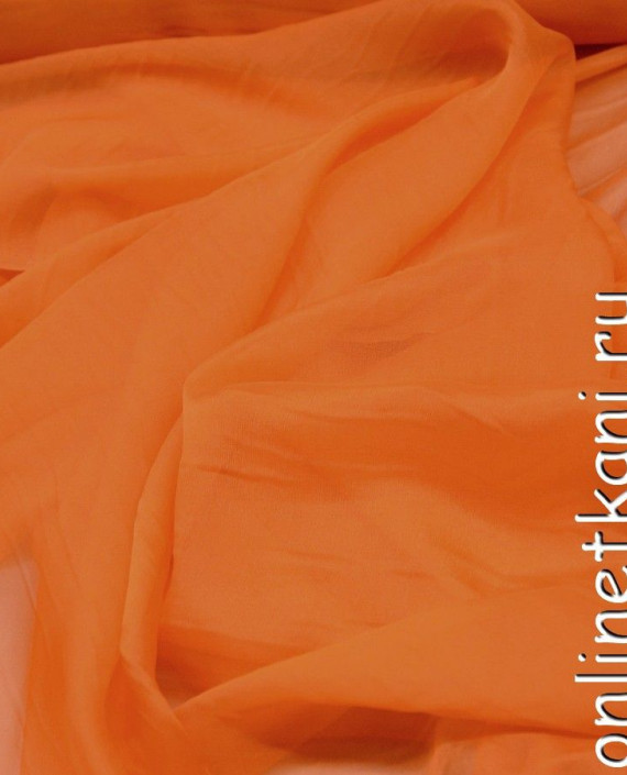 Ткань Шелк Шифон "Хайкоу" 0227 цвет оранжевый картинка 1