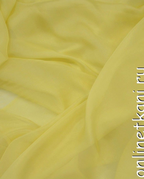 Ткань Шелк Шифон "Ухань" 0230 цвет желтый картинка