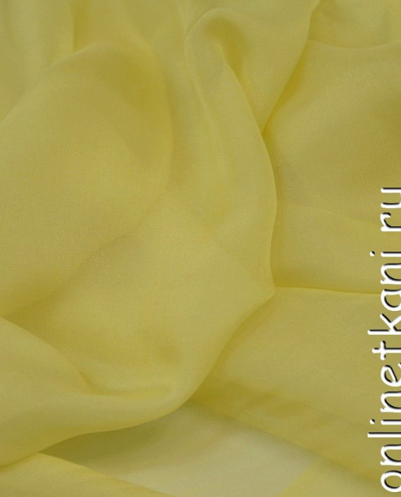 Ткань Шелк Шифон "Ухань" 0230 цвет желтый картинка 2
