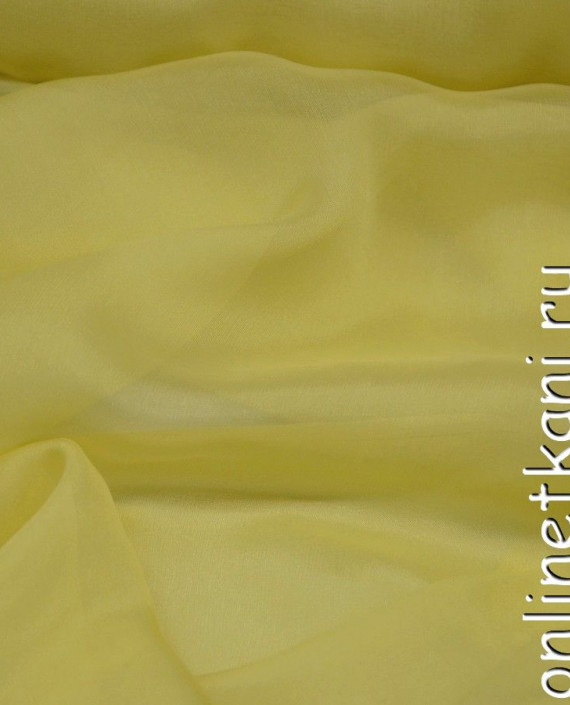 Ткань Шелк Шифон "Ухань" 0230 цвет желтый картинка 1