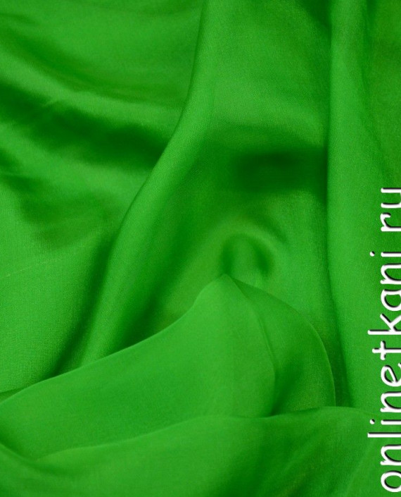 Ткань Шелк Шифон "Урумчи" 0231 цвет зеленый картинка 2