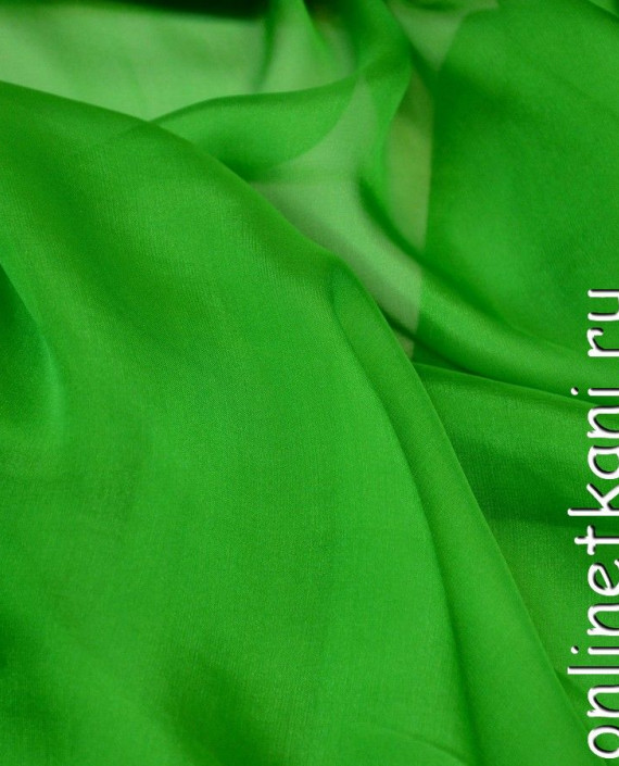 Ткань Шелк Шифон "Урумчи" 0231 цвет зеленый картинка 1