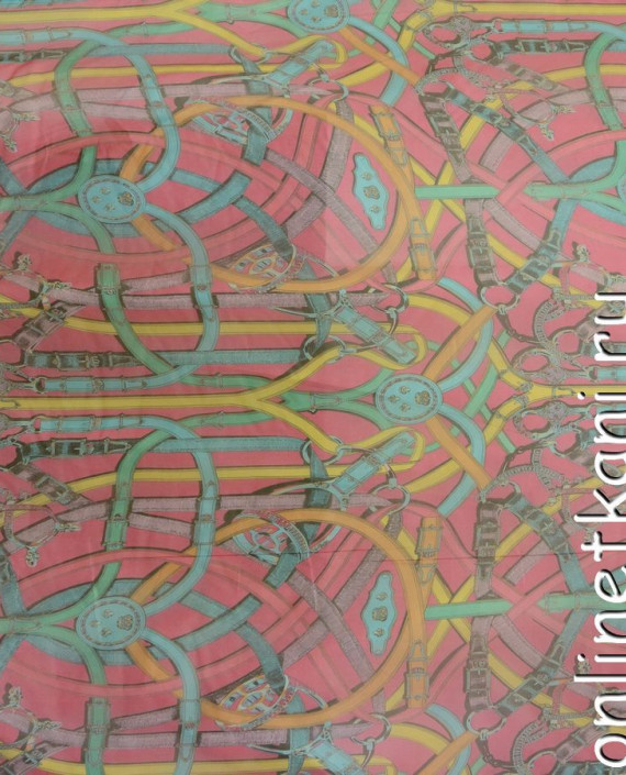 Ткань Шелк Шифон Набивной "Мэйчжоу" 0255 цвет разноцветный абстрактный картинка 1