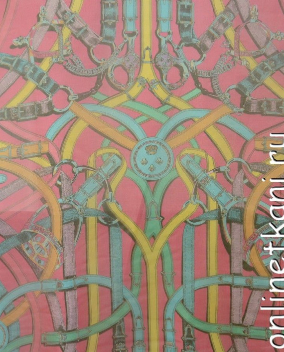 Ткань Шелк Шифон Набивной "Мэйчжоу" 0255 цвет разноцветный абстрактный картинка