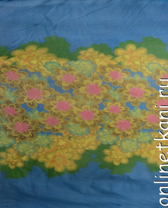Ткань Шелк Шифон Набивной "Кульджа" 0265 цвет разноцветный цветочный картинка 2