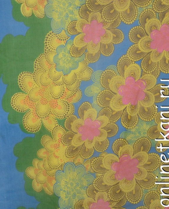Ткань Шелк Шифон Набивной "Кульджа" 0265 цвет разноцветный цветочный картинка