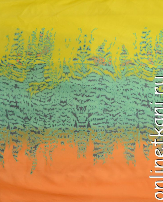 Ткань Шелк Шифон Набивной "Карашар" 0270 цвет разноцветный абстрактный картинка