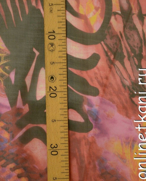 Ткань Шелк Шифон Набивной "Иньчуань" 0275 цвет разноцветный абстрактный картинка 2