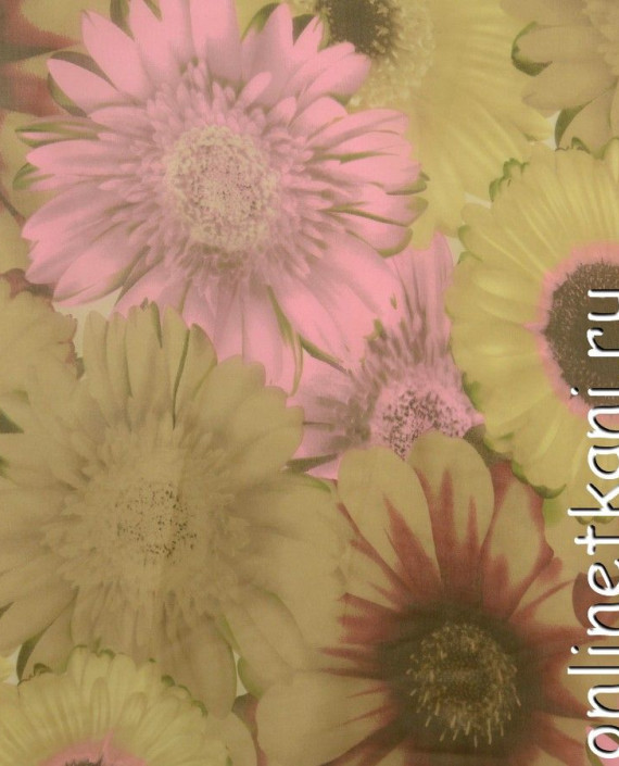 Ткань Шелк Шифон Набивной "Вэйфан" 0291 цвет разноцветный цветочный картинка