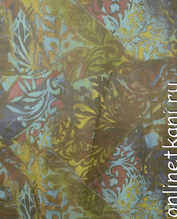 Ткань Шелк Шифон Набивной "Баоцзы" 0296 цвет разноцветный абстрактный картинка