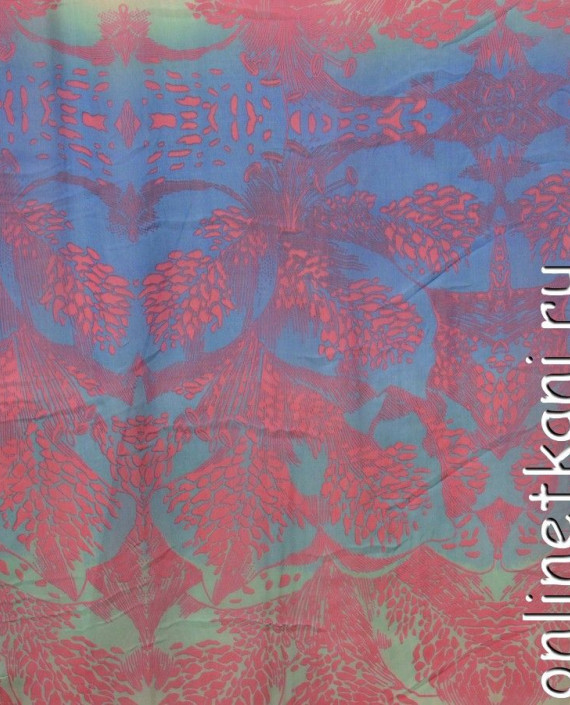 Ткань Шелк Шифон Набивной "Аньда" 0302 цвет разноцветный абстрактный картинка