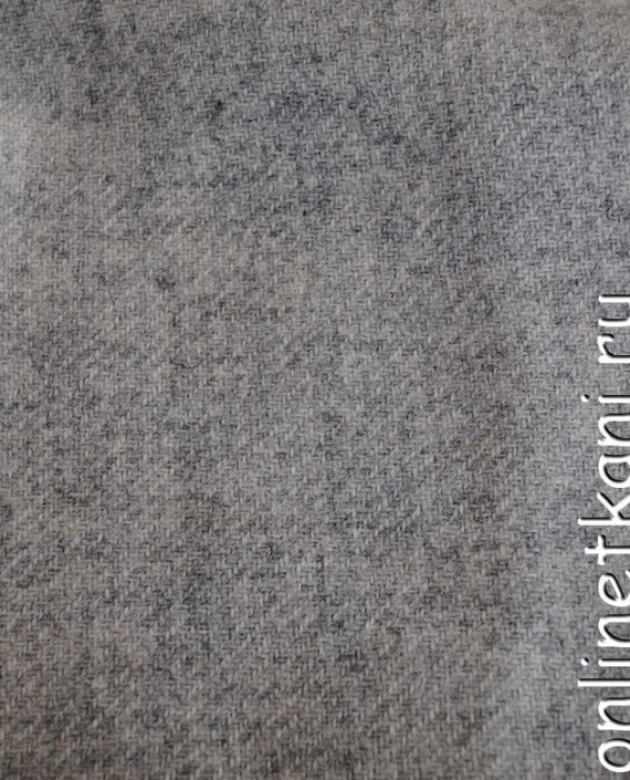 Ткань шерсть "Серая шерсть" 0202018 цвет серый меланж картинка 4