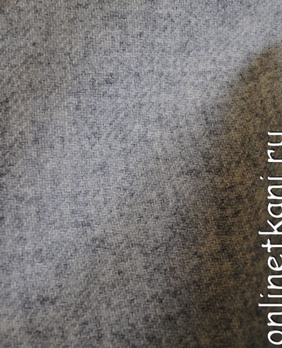 Ткань шерсть "Серая шерсть" 0202018 цвет серый меланж картинка 3