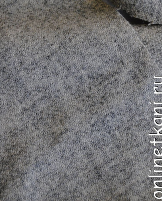 Ткань шерсть "Серая шерсть" 0202018 цвет серый меланж картинка 1