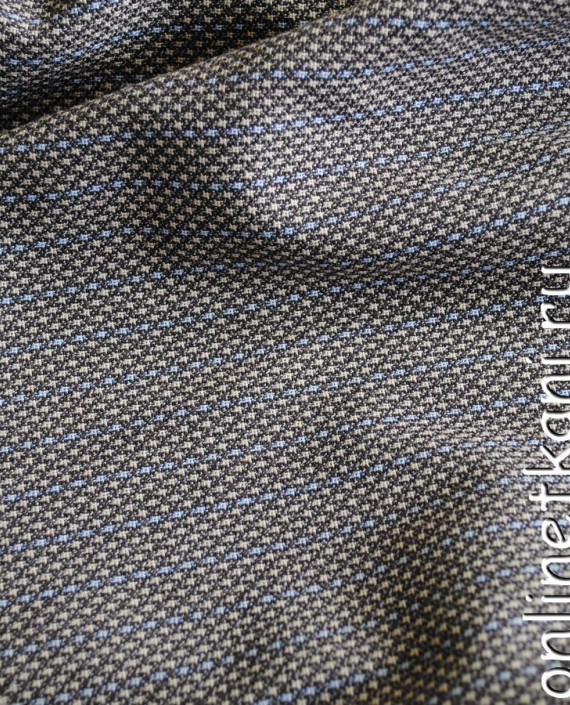 Ткань шерсть "Итальянская классика" 0202017 цвет серый в полоску картинка