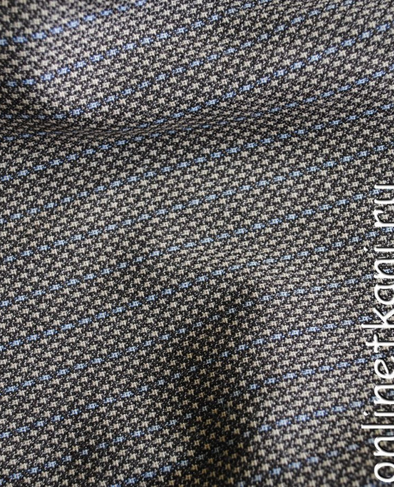 Ткань шерсть "Итальянская классика" 0202017 цвет серый в полоску картинка 2