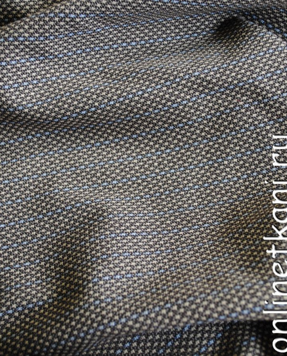 Ткань шерсть "Итальянская классика" 0202017 цвет серый в полоску картинка 1