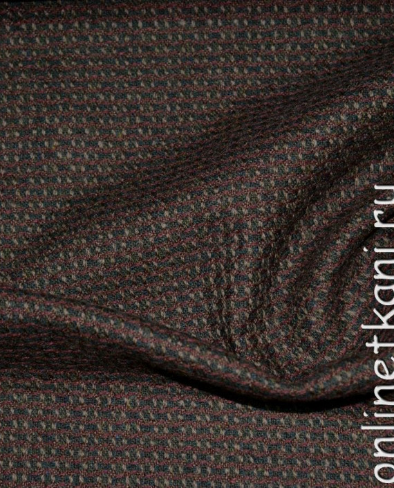 Ткань Шерсть Костюмная "Джулиано" 071 цвет коричневый абстрактный картинка