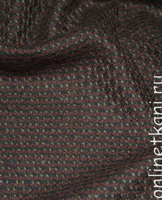 Ткань Шерсть Костюмная "Джулиано" 071 цвет коричневый абстрактный картинка 2
