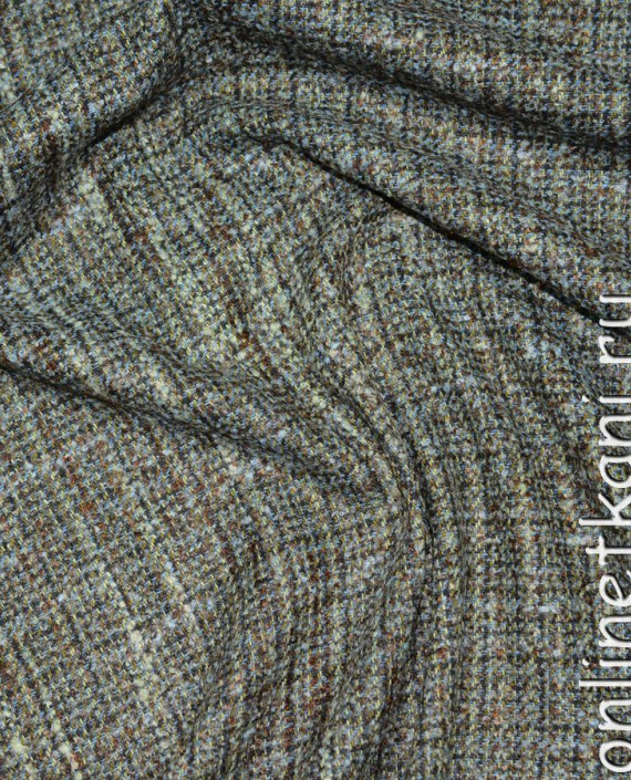 Ткань Костюмная "Микелянджело" 108 цвет серый в клетку картинка 1