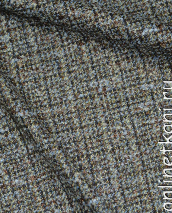 Ткань Костюмная "Микелянджело" 108 цвет серый в клетку картинка 2
