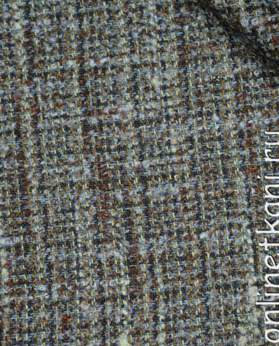 Ткань Костюмная "Микелянджело" 108 цвет серый в клетку картинка 3