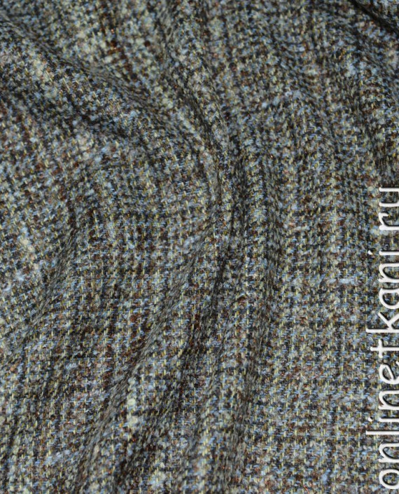 Ткань Костюмная "Микелянджело" 108 цвет серый в клетку картинка 4