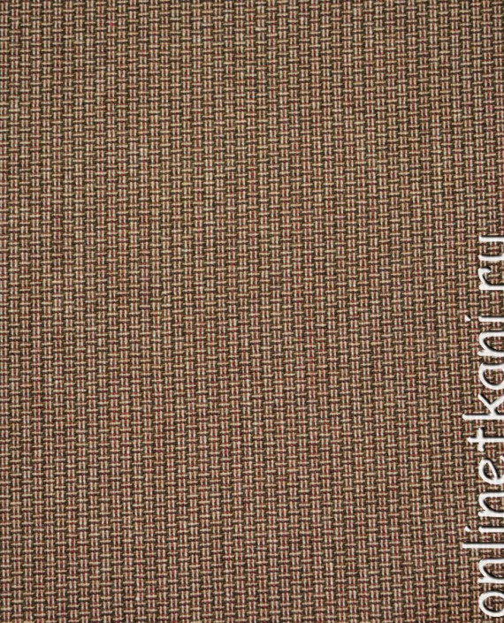 Ткань Шерсть Костюмная "Калвино" 136 цвет бежевый геометрический картинка 1