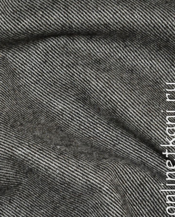 Ткань Шерсть Костюмная "Ромул" 169 цвет серый в полоску картинка