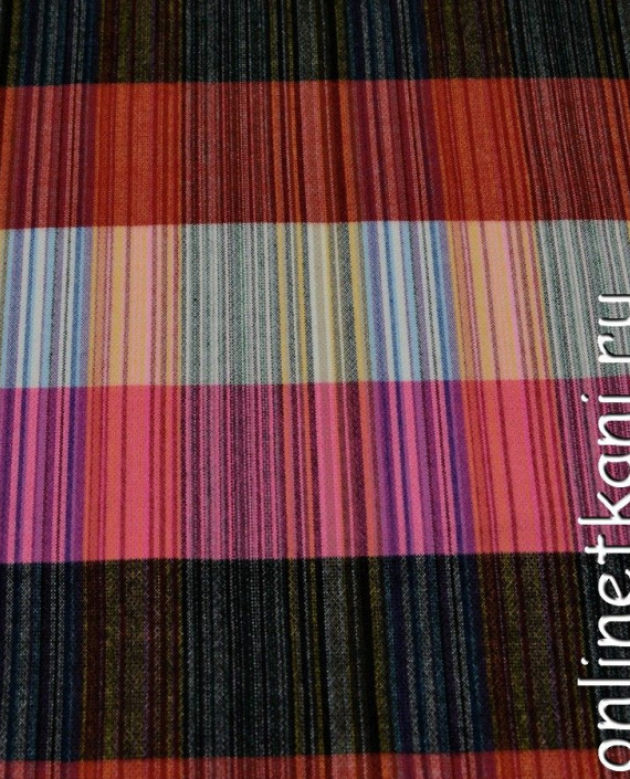 Ткань Шерсть "Яркая осень" 299 цвет разноцветный в полоску картинка