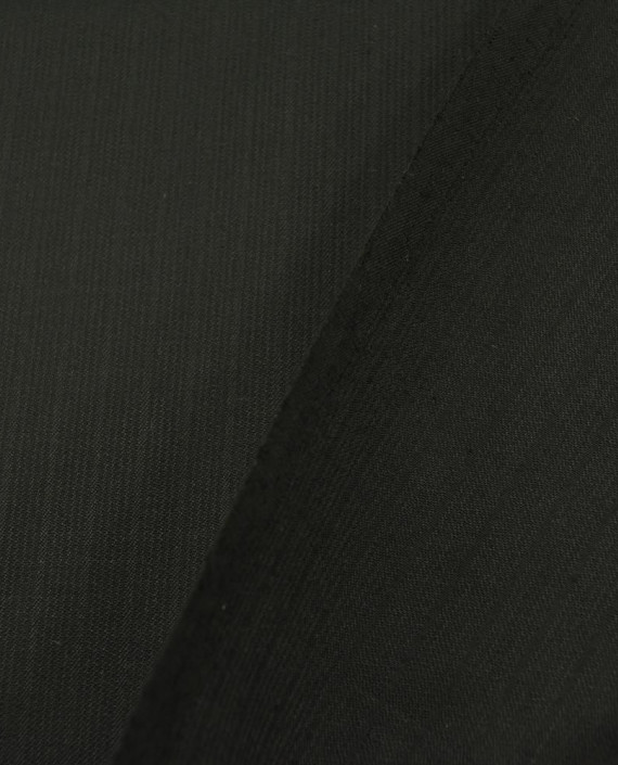 Шерсть костюмная 2453 цвет черный полоска картинка 2
