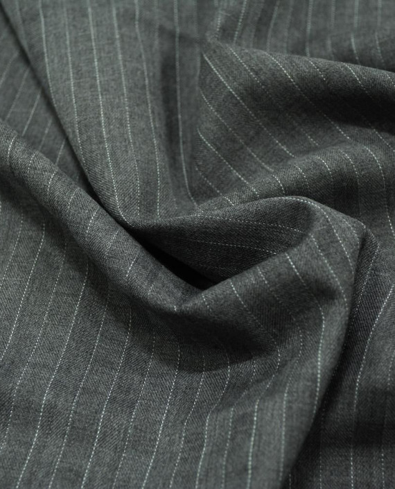 Шерсть костюмная 2471 цвет серый полоска картинка