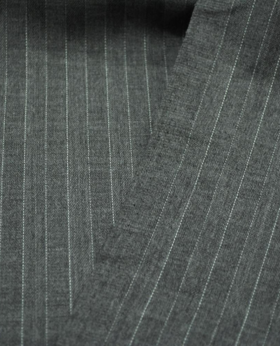 Шерсть костюмная 2471 цвет серый полоска картинка 2