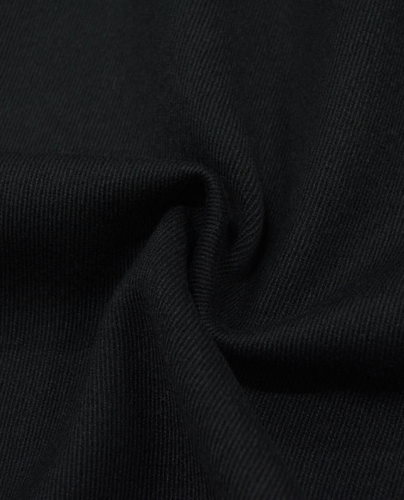 Последний отрез-1.5м Шерсть Пальтовая  12491 цвет черный полоска картинка