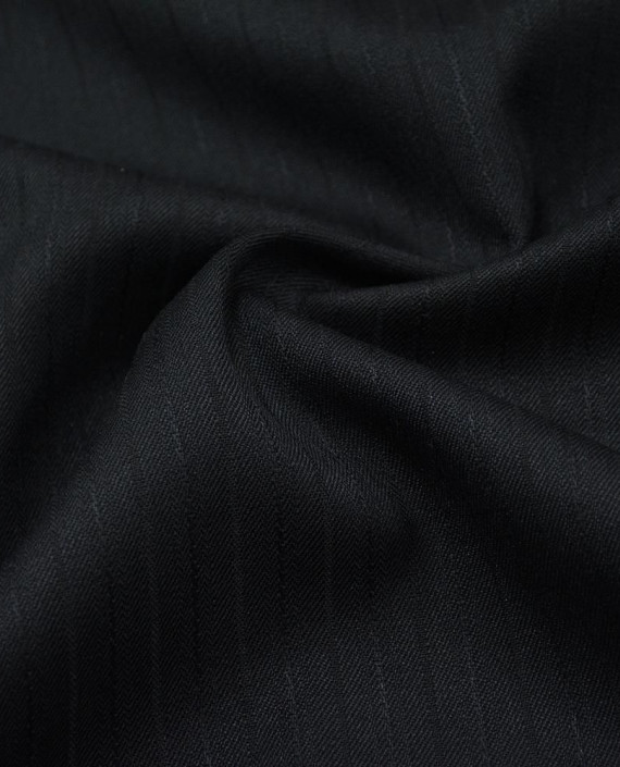 Шерсть костюмная 2500 цвет черный полоска картинка