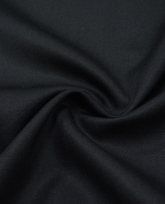 Последний отрез-1.5м Шерсть костюмная  12501 цвет черный картинка