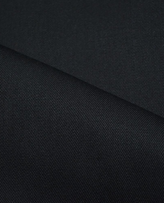 Последний отрез-1.5м Шерсть костюмная  12501 цвет черный картинка 1