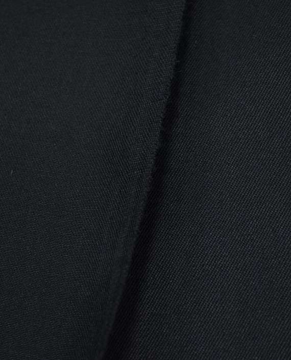 Последний отрез-1.5м Шерсть костюмная  12501 цвет черный картинка 2