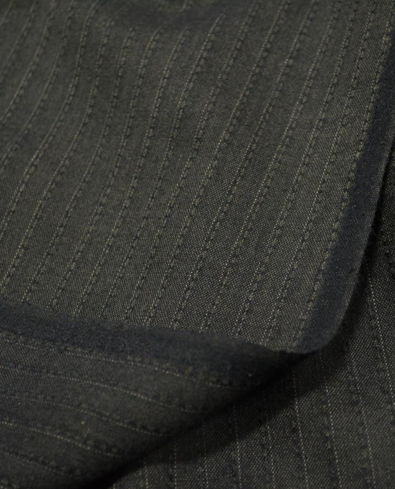 Шерсть костюмная 2523 цвет серый полоска картинка 1