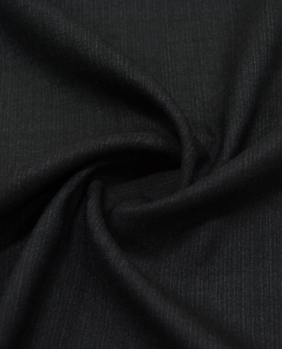 Шерсть костюмная 2526 цвет черный полоска картинка