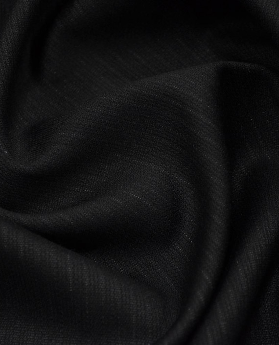 Шерсть костюмная 2528 цвет черный полоска картинка 1