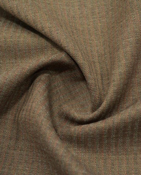 Шерсть костюмная 2534 цвет коричневый полоска картинка