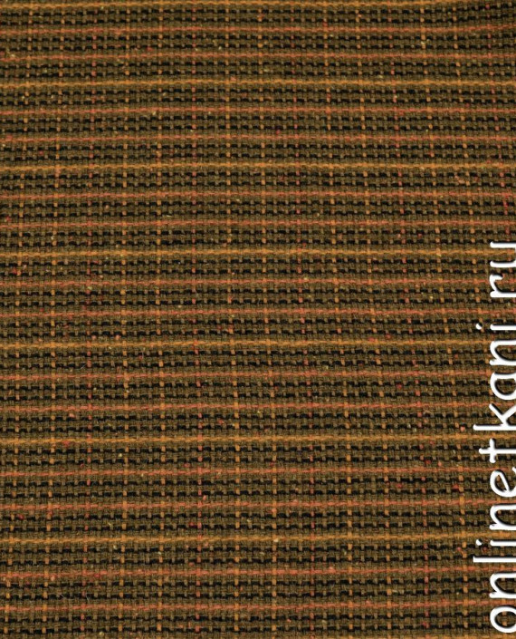 Ткань Костюмная 407 цвет коричневый в клетку картинка